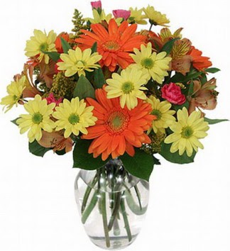  Burdur hediye sevgilime hediye çiçek  vazo içerisinde karışık mevsim çiçekleri