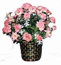 yapay karisik çiçek sepeti  Burdur çiçek online çiçek siparişi 