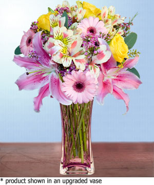 Anneme hediye karisik cam mevsim demeti  Burdur internetten çiçek siparişi 