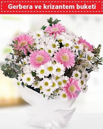 Papatya ve Gerbera Buketi  Burdur çiçek , çiçekçi , çiçekçilik 